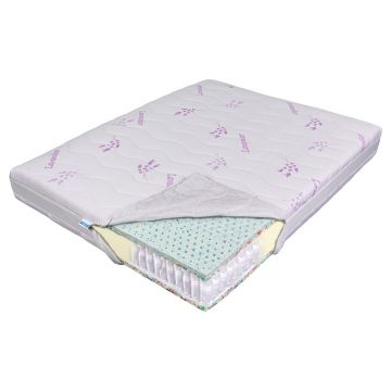 Saltea de pat cu arcuri pocket 100x200 - Latex Lavanda Ecotrend